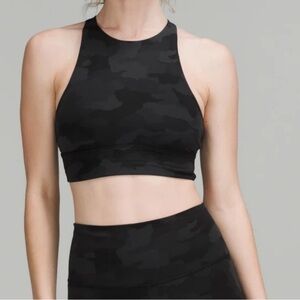 Lululemon Black Camo Strappy Sports Bra. Size 10